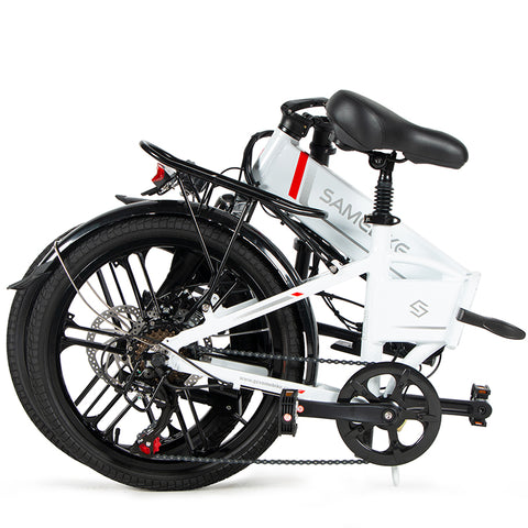 Vélo électrique SAMEBIKE 20LVXD30-II - moteur 350W batterie 48V10AH autonomie 40KM freins à disque mécaniques - Blanc