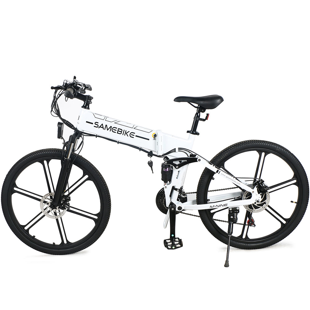 Vélo électrique SAMEBIKE LO26-IT - moteur 250W batterie 48V10AH autonomie 40KM freins à disque mécaniques - Blanc