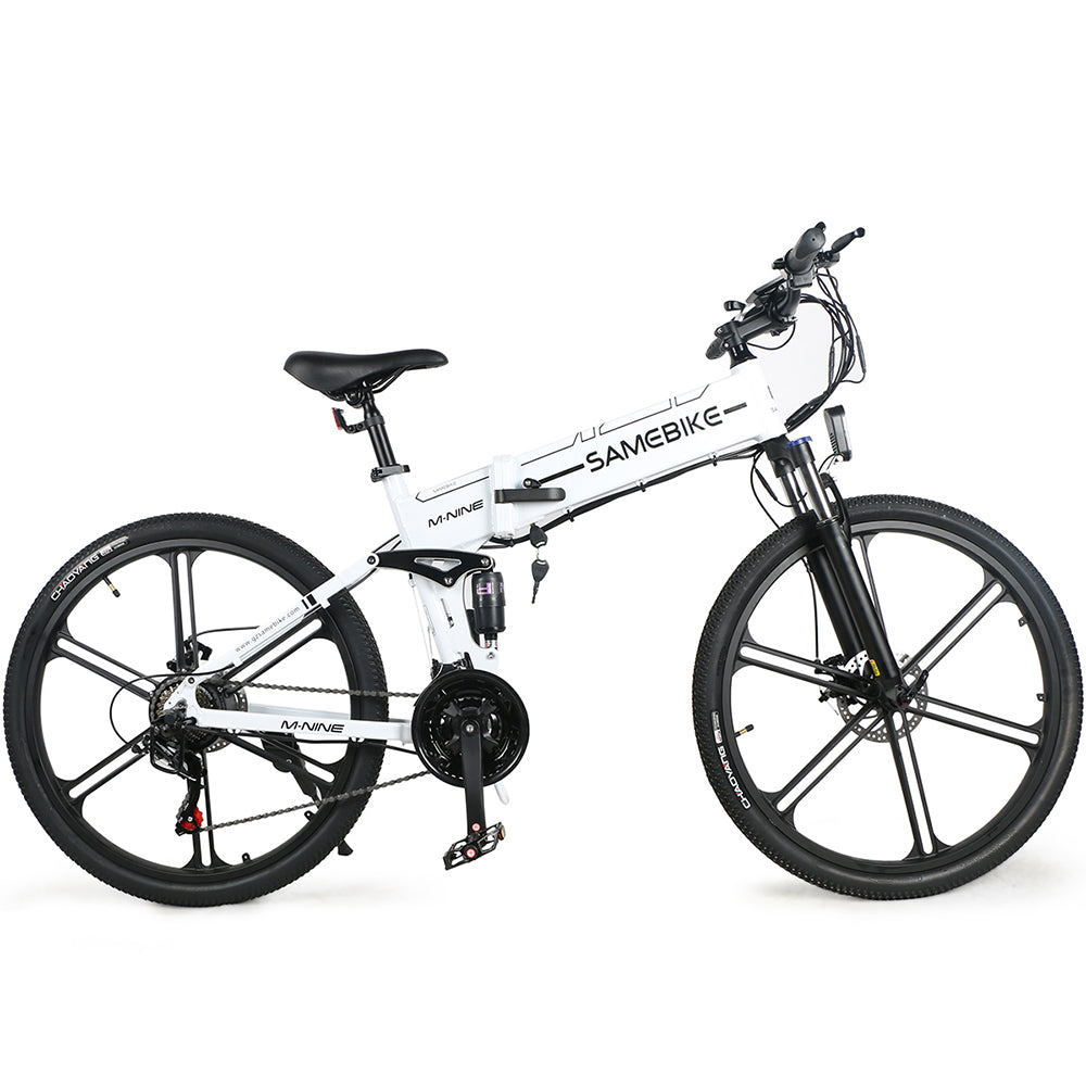 Vélo électrique SAMEBIKE LO26-II-IT - moteur 500W batterie 48V10AH autonomie 40KM freins à disque mécaniques - Blanc