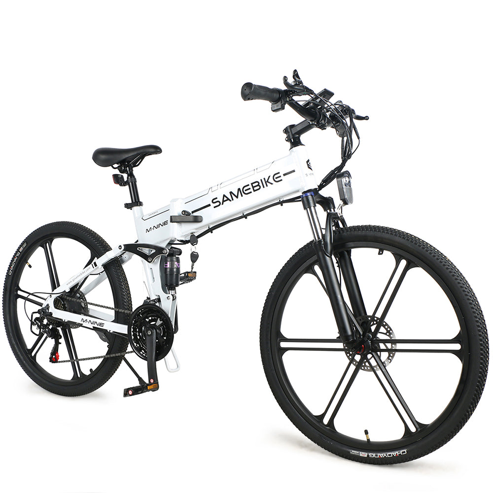 Vélo électrique SAMEBIKE LO26-II-IT - moteur 500W batterie 48V10AH autonomie 40KM freins à disque mécaniques - Blanc