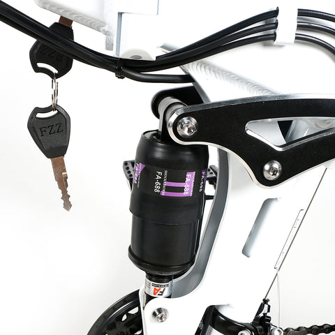 Vélo électrique SAMEBIKE LO26-II-IT - moteur 500W batterie 48V10AH autonomie 40KM freins à disque mécaniques - Blanc