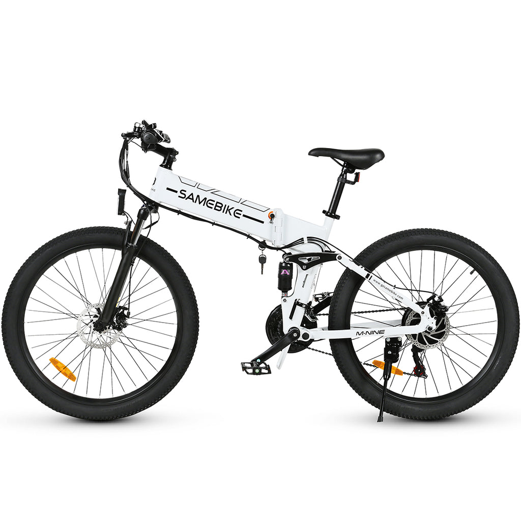 Vélo électrique SAMEBIKE LO26-II-FT - moteur 500W batterie 48V12.5AH autonomie 45KM freins à disque mécaniques - Blanc