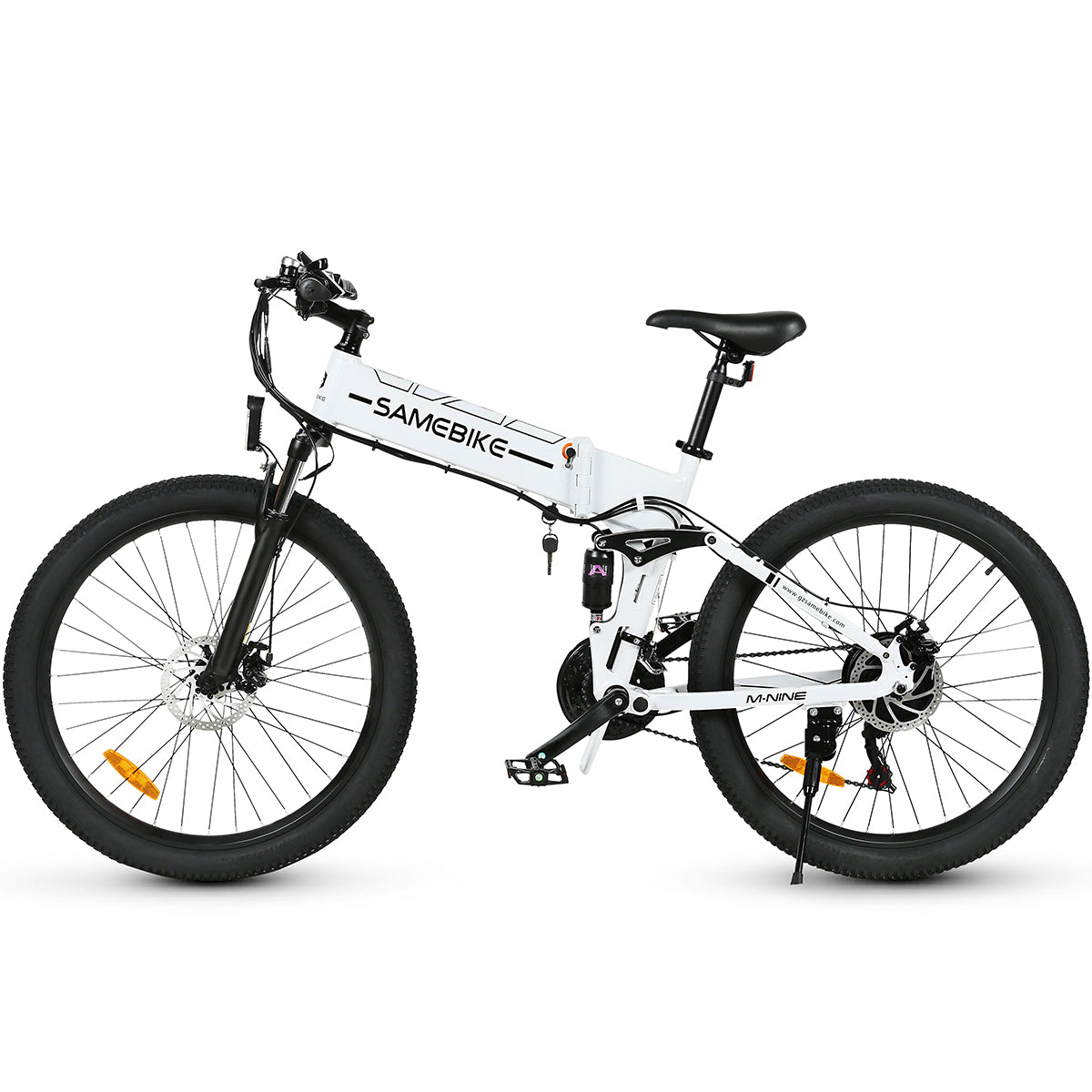 Vélo électrique SAMEBIKE LO26-II-FT - moteur 500W batterie 48V12.5AH autonomie 45KM freins à disque mécaniques - Blanc