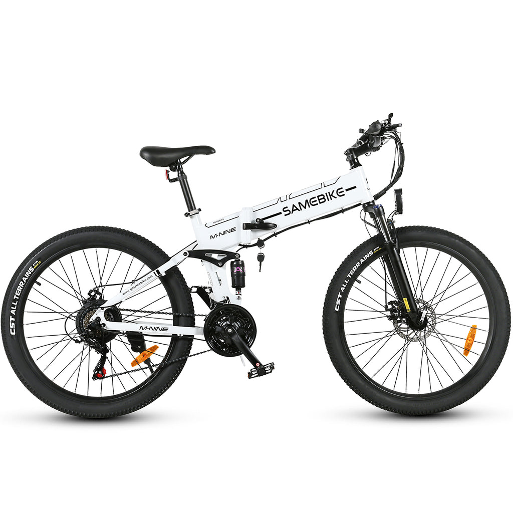 Vélo électrique SAMEBIKE LO26-II-FT - moteur 500W batterie 48V12.5AH autonomie 45KM freins à disque mécaniques - Blanc