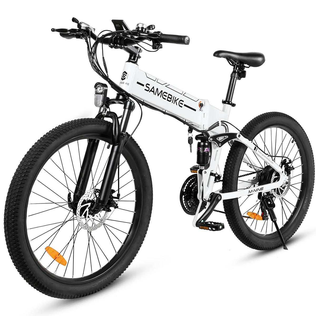 Vélo électrique SAMEBIKE LO26-II-FT - moteur 500W batterie 48V12.5AH autonomie 45KM freins à disque mécaniques - Blanc