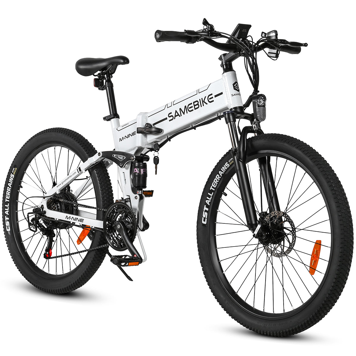 Vélo électrique SAMEBIKE LO26-II-FT - moteur 500W batterie 48V12.5AH autonomie 45KM freins à disque mécaniques - Blanc