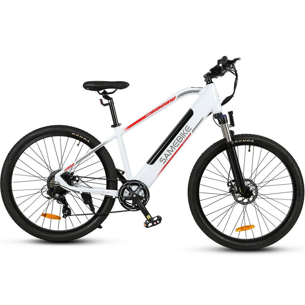Vélo électrique SAMEBIKE MY275 FT - moteur 350W batterie 48V10.4AH autonomie 40KM freins à disque mécaniques - Blanc