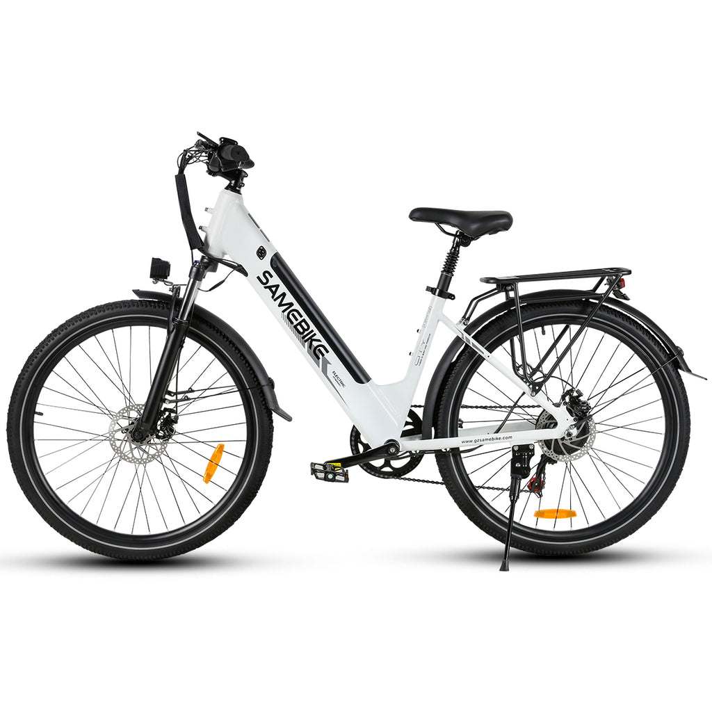 Vélo Électrique SAMEBIKE RS-A01 Pro - Moteur 350W Batterie 36V15AH Autonomie 40KM Freins à Disque Mécaniques - Blanc