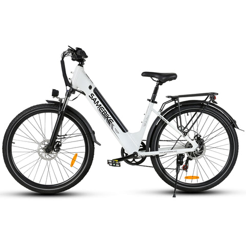 Vélo Électrique SAMEBIKE RS-A01 Pro - Moteur 350W Batterie 36V15AH Autonomie 40KM Freins à Disque Mécaniques - Blanc