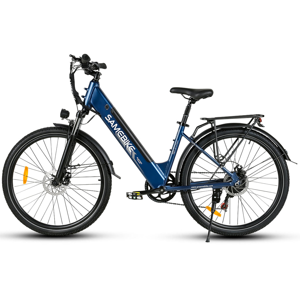 Vélo Électrique SAMEBIKE RS-A01 Pro - Moteur 350W Batterie 36V15AH Autonomie 40KM Freins à Disque Mécaniques - Bleu