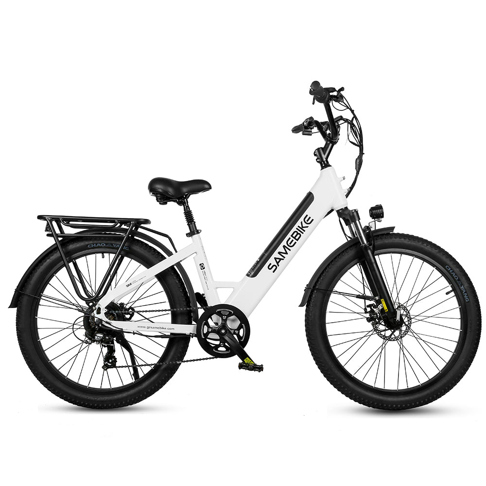 Vélo Électrique SAMEBIKE RS-A01 - Moteur 500W Batterie 48V14AH Autonomie 50KM Freins à Disque Mécaniques - Blanc