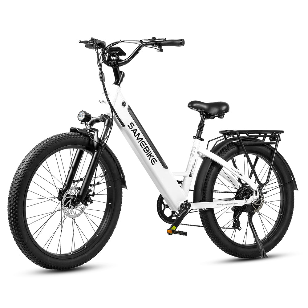 Vélo Électrique SAMEBIKE RS-A01 - Moteur 500W Batterie 48V14AH Autonomie 50KM Freins à Disque Mécaniques - Blanc
