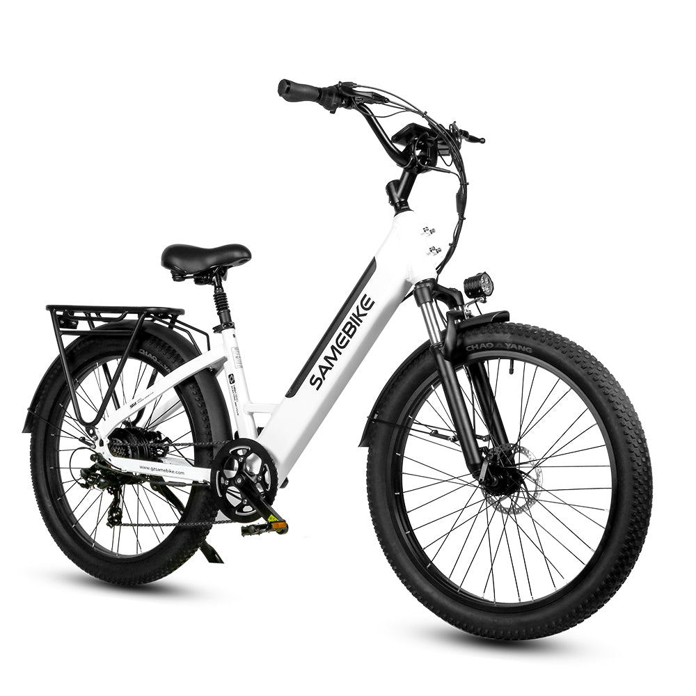 Vélo Électrique SAMEBIKE RS-A01 - Moteur 500W Batterie 48V14AH Autonomie 50KM Freins à Disque Mécaniques - Blanc