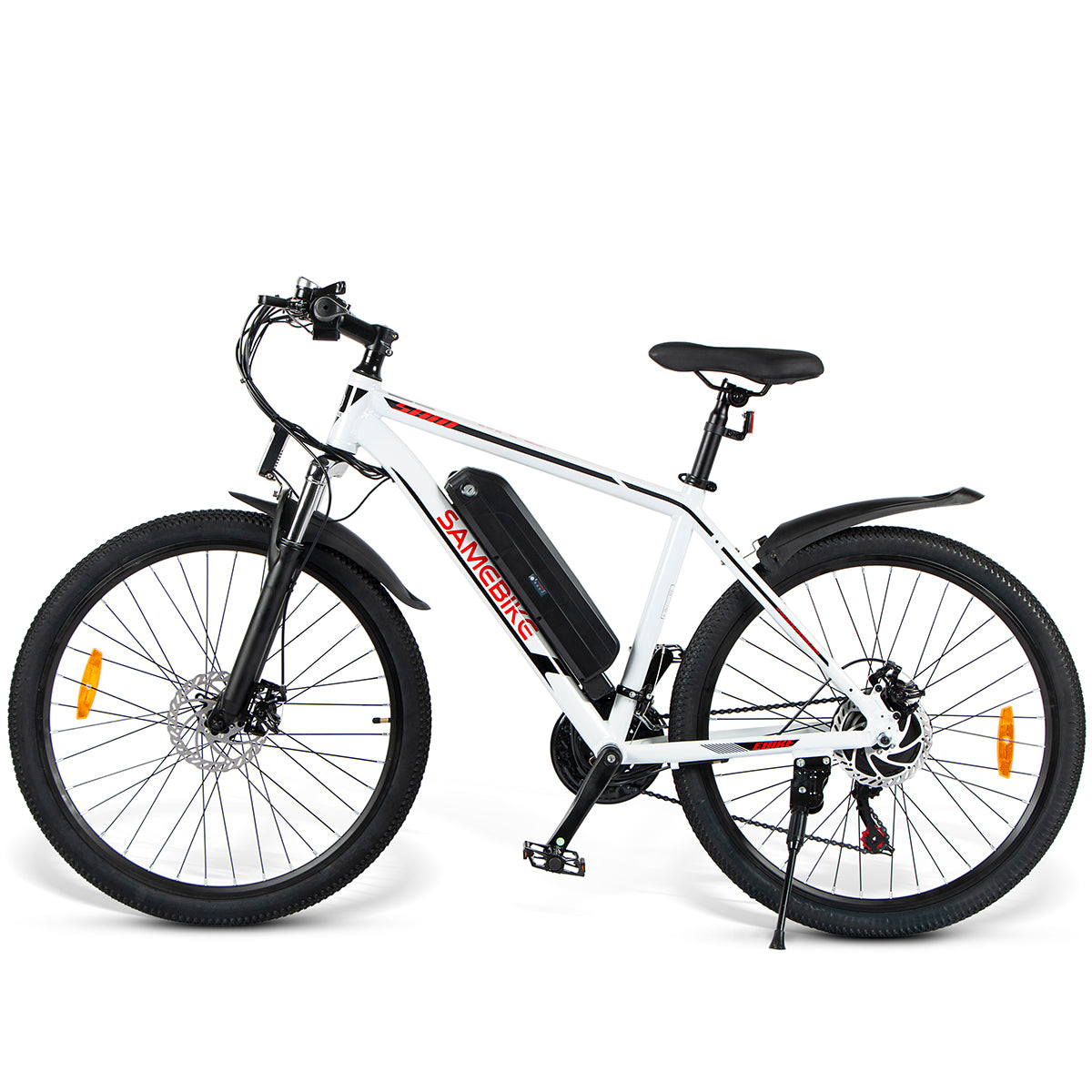 Vélo Électrique SAMEBIKE SY26 FT - Moteur 350W Batterie 36V10AH Autonomie 35KM Freins à Disque Mécaniques - Blanc