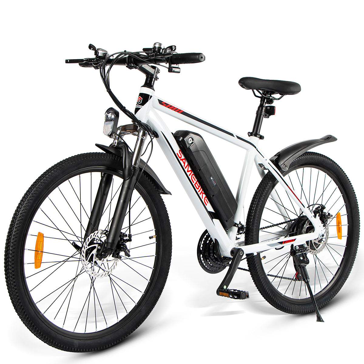 Vélo Électrique SAMEBIKE SY26 FT - Moteur 350W Batterie 36V10AH Autonomie 35KM Freins à Disque Mécaniques - Blanc