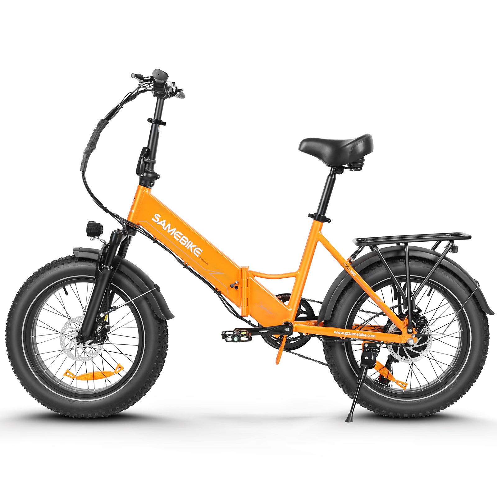 Vélo Électrique SAMEBIKE LOTDM200-II - Moteur 500W Batterie 48V13Ah Autonomie 40KM Freins à Disque Mécaniques - Orange