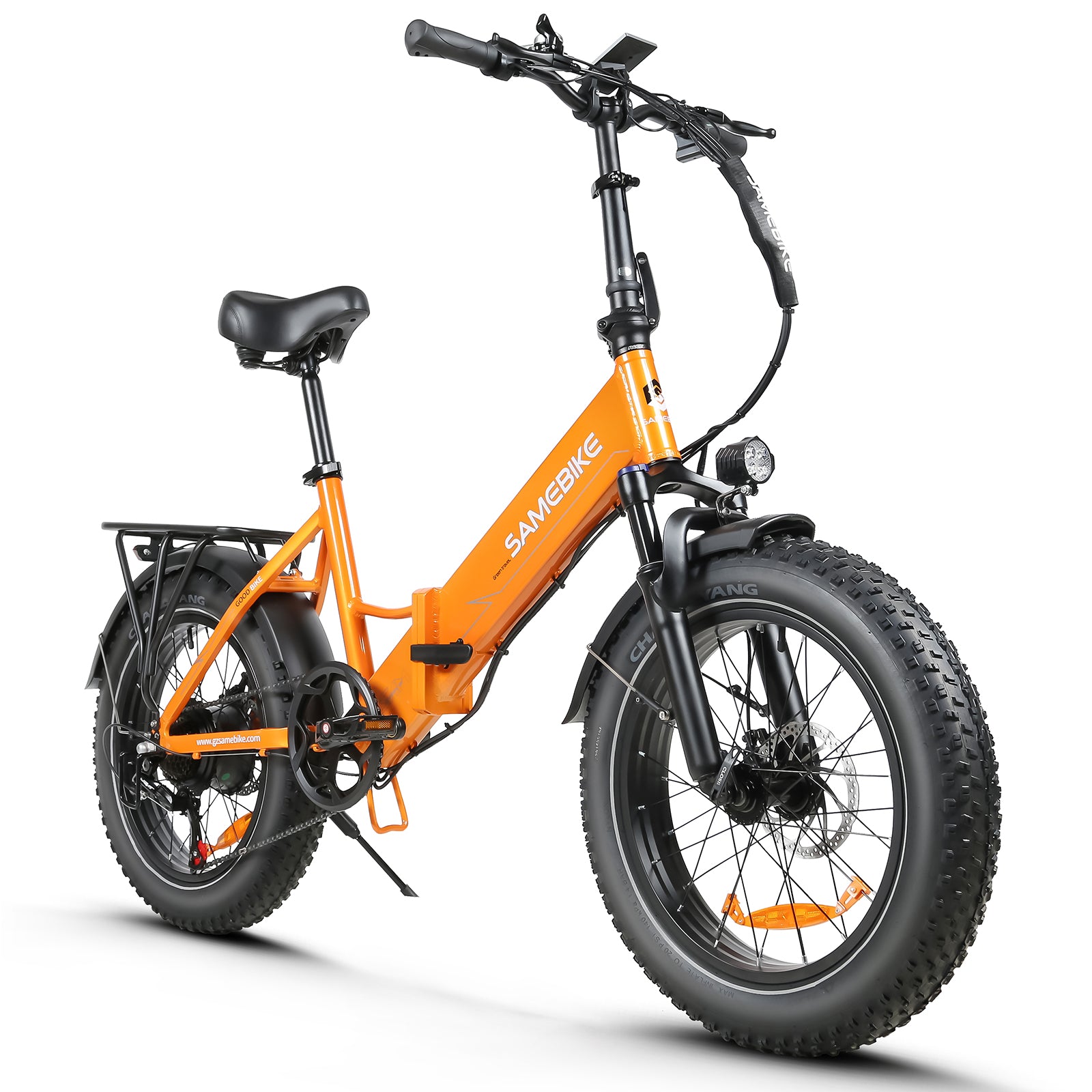 Vélo Électrique SAMEBIKE LOTDM200-II - Moteur 500W Batterie 48V13Ah Autonomie 40KM Freins à Disque Mécaniques - Orange