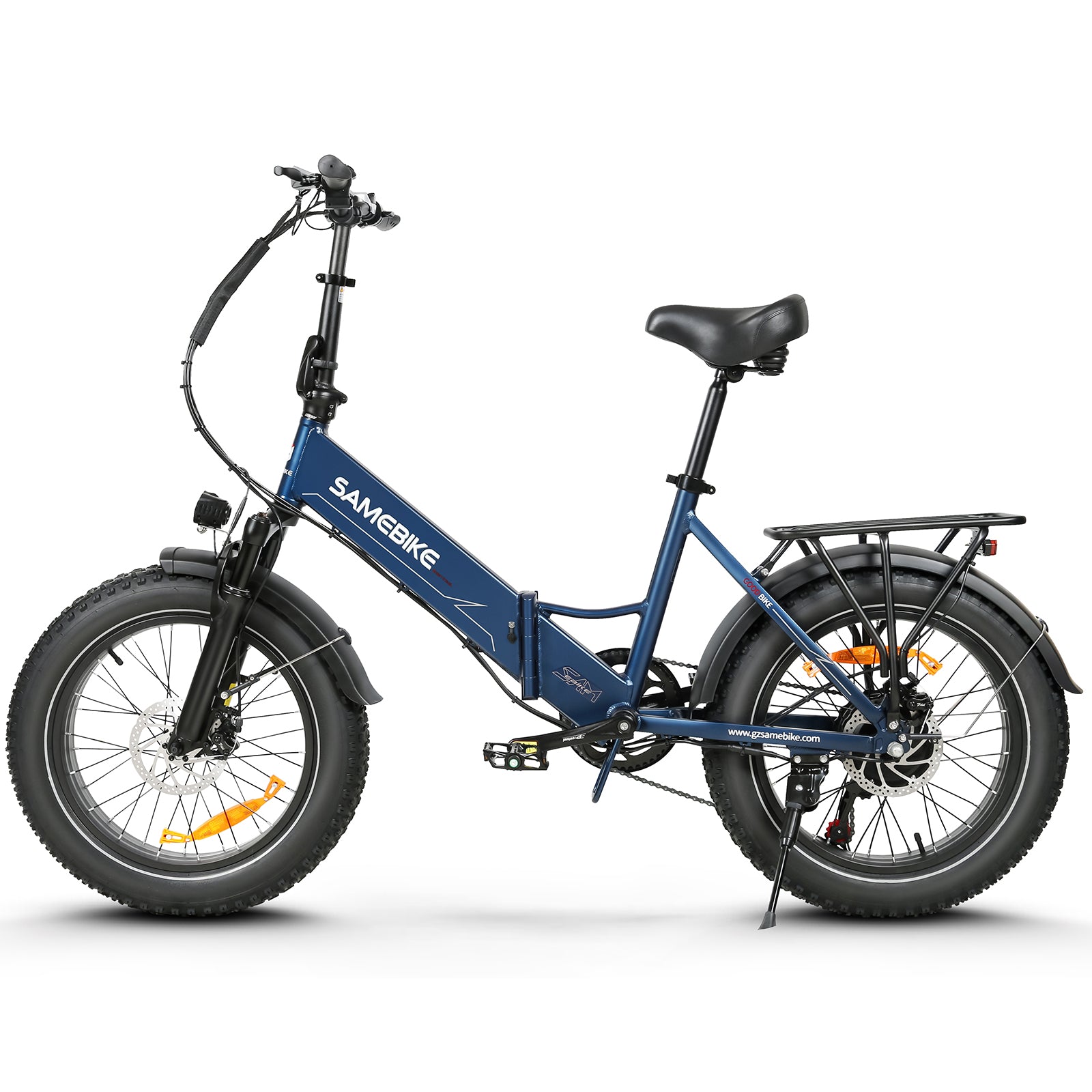 Vélo Électrique SAMEBIKE LOTDM200-II - Moteur 500W Batterie 48V13Ah Autonomie 40KM Freins à Disque Mécaniques - Bleu Foncé