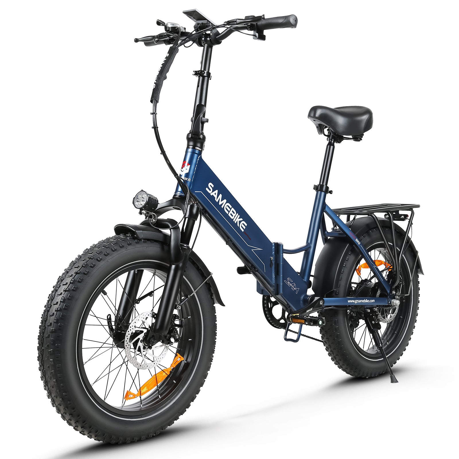 Vélo Électrique SAMEBIKE LOTDM200-II - Moteur 500W Batterie 48V13Ah Autonomie 40KM Freins à Disque Mécaniques - Bleu Foncé
