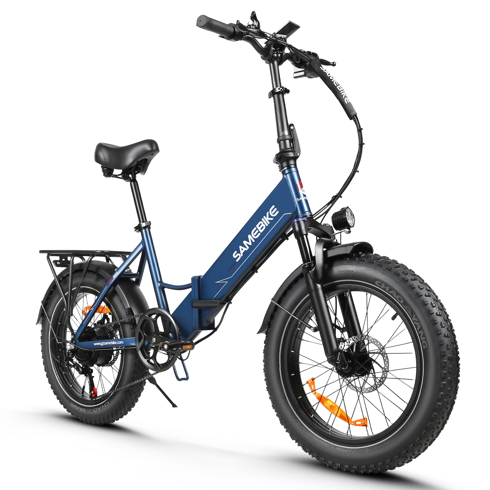 Vélo Électrique SAMEBIKE LOTDM200-II - Moteur 500W Batterie 48V13Ah Autonomie 40KM Freins à Disque Mécaniques - Bleu Foncé