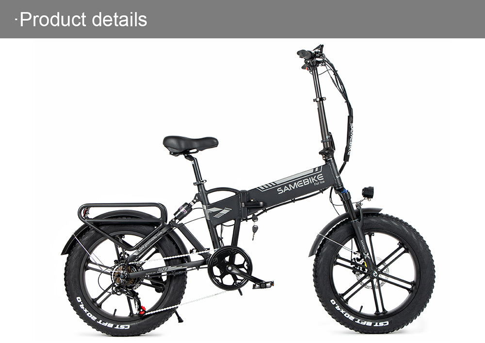 Vélo Électrique SAMEBIKE XWLX09 IT - Moteur 500W Batterie 48V10AH Autonomie 40KM Freins à Disque Mécaniques - Noir