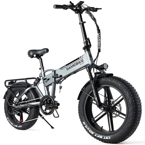 Vélo Électrique SAMEBIKE XWLX09 IT - Moteur 500W Batterie 48V10AH Autonomie 40KM Freins à Disque Mécaniques - Gris Argent