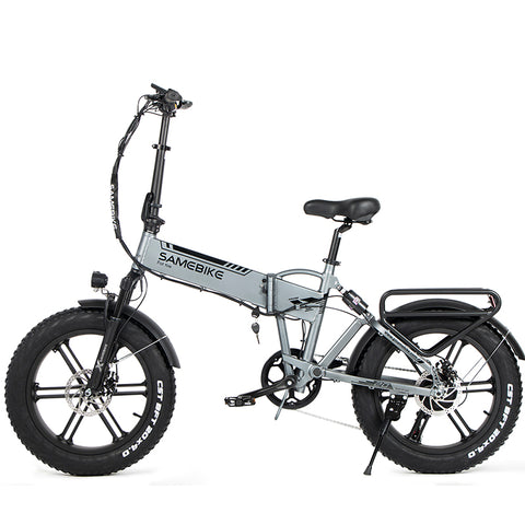 Vélo Électrique SAMEBIKE XWLX09 IT - Moteur 500W Batterie 48V10AH Autonomie 40KM Freins à Disque Mécaniques - Gris Argent