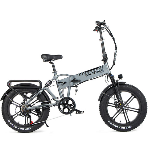 Vélo Électrique SAMEBIKE XWLX09 IT - Moteur 500W Batterie 48V10AH Autonomie 40KM Freins à Disque Mécaniques - Gris Argent