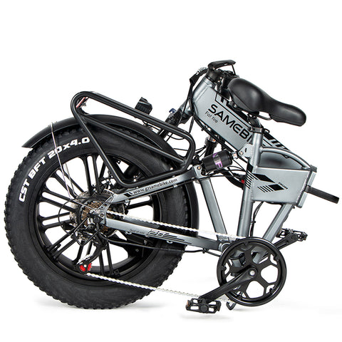 Vélo Électrique SAMEBIKE XWLX09 IT - Moteur 500W Batterie 48V10AH Autonomie 40KM Freins à Disque Mécaniques - Gris Argent