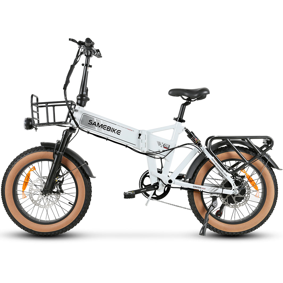 SAMEBIKE XWLX09-II Vélo électrique - moteur 1000W batterie 48V15AH autonomie 65KM frein à disque hydraulique - Blanc