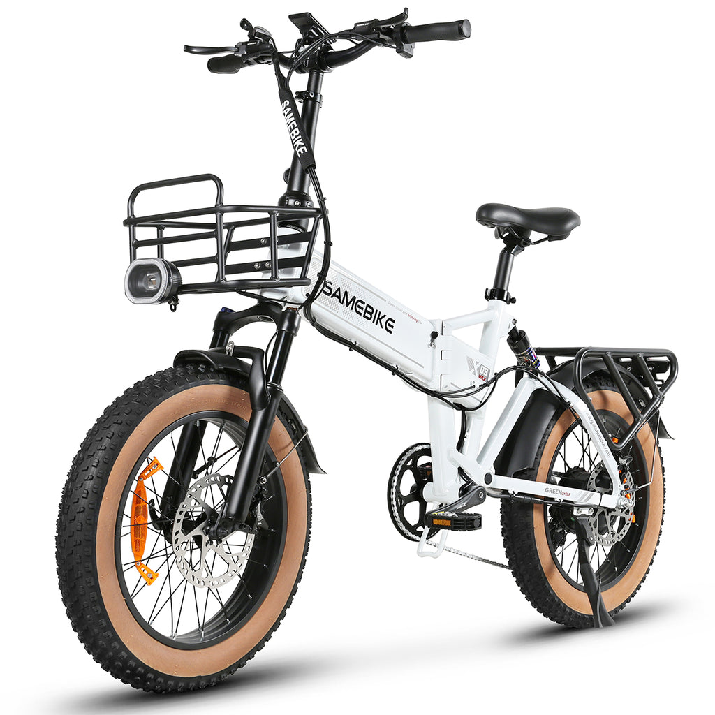 SAMEBIKE XWLX09-II Vélo électrique - moteur 1000W batterie 48V15AH autonomie 65KM frein à disque hydraulique - Blanc