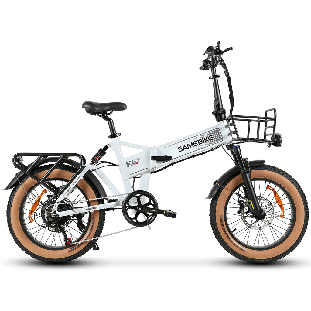 SAMEBIKE XWLX09-II Vélo électrique - moteur 1000W batterie 48V15AH autonomie 65KM frein à disque hydraulique - Blanc