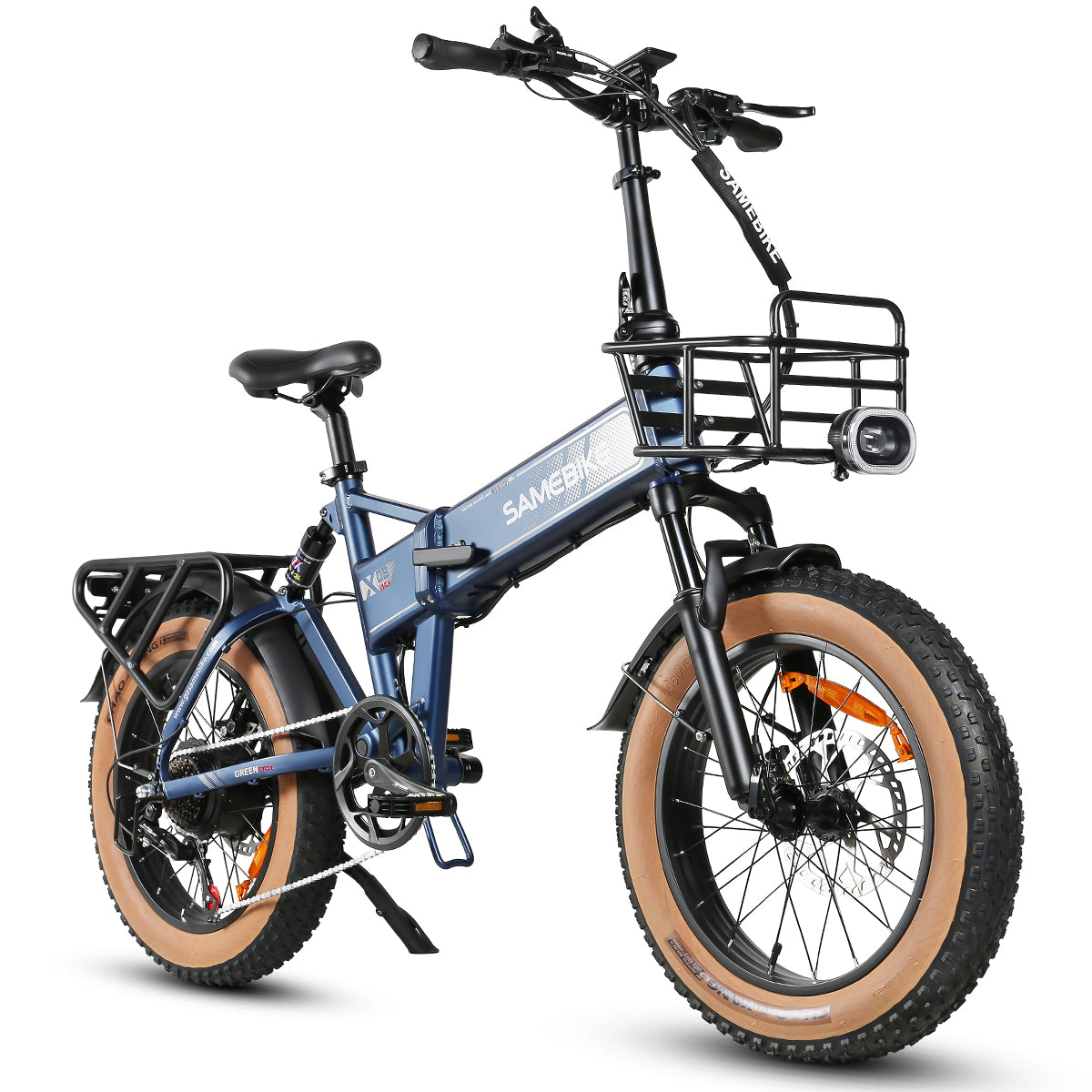 SAMEBIKE XWLX09-II Vélo électrique - moteur 1000W batterie 48V15AH autonomie 65KM frein à disque hydraulique - Bleu