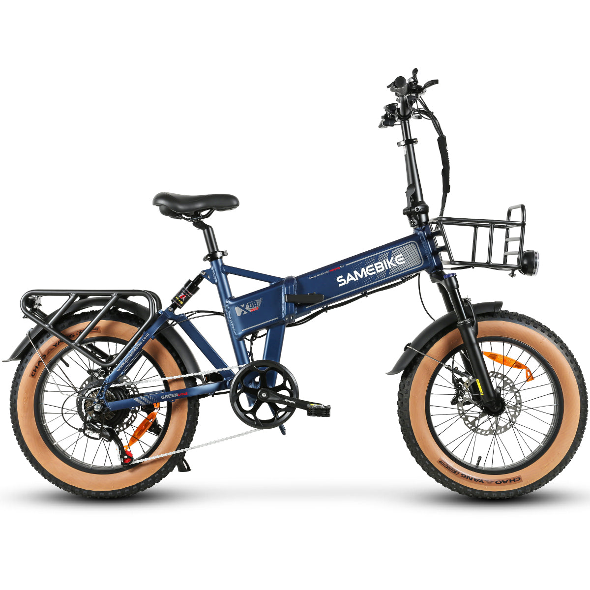 SAMEBIKE XWLX09-II Vélo électrique - moteur 1000W batterie 48V15AH autonomie 65KM frein à disque hydraulique - Bleu