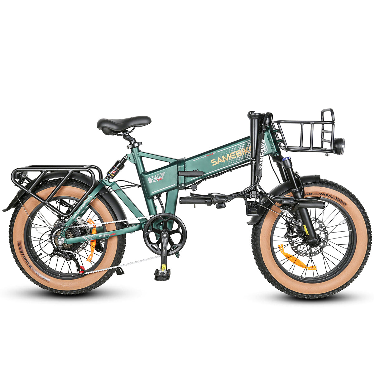 SAMEBIKE XWLX09-II Vélo électrique - moteur 1000W batterie 48V15AH autonomie 65KM frein à disque hydraulique - Vert