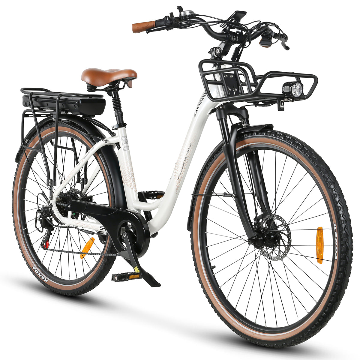 Vélo électrique SAMEBIKE RS-A07 - moteur 500W batterie 36V13Ah autonomie 40KM freins à disque mécaniques - Blanc