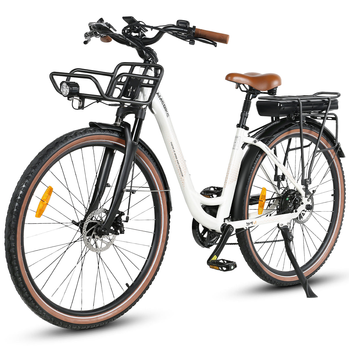 Vélo électrique SAMEBIKE RS-A07 - moteur 500W batterie 36V13Ah autonomie 40KM freins à disque mécaniques - Blanc