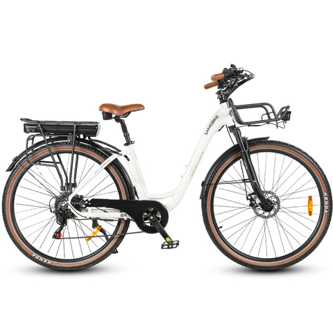 Vélo électrique SAMEBIKE RS-A07 - moteur 500W batterie 36V13Ah autonomie 40KM freins à disque mécaniques - Blanc