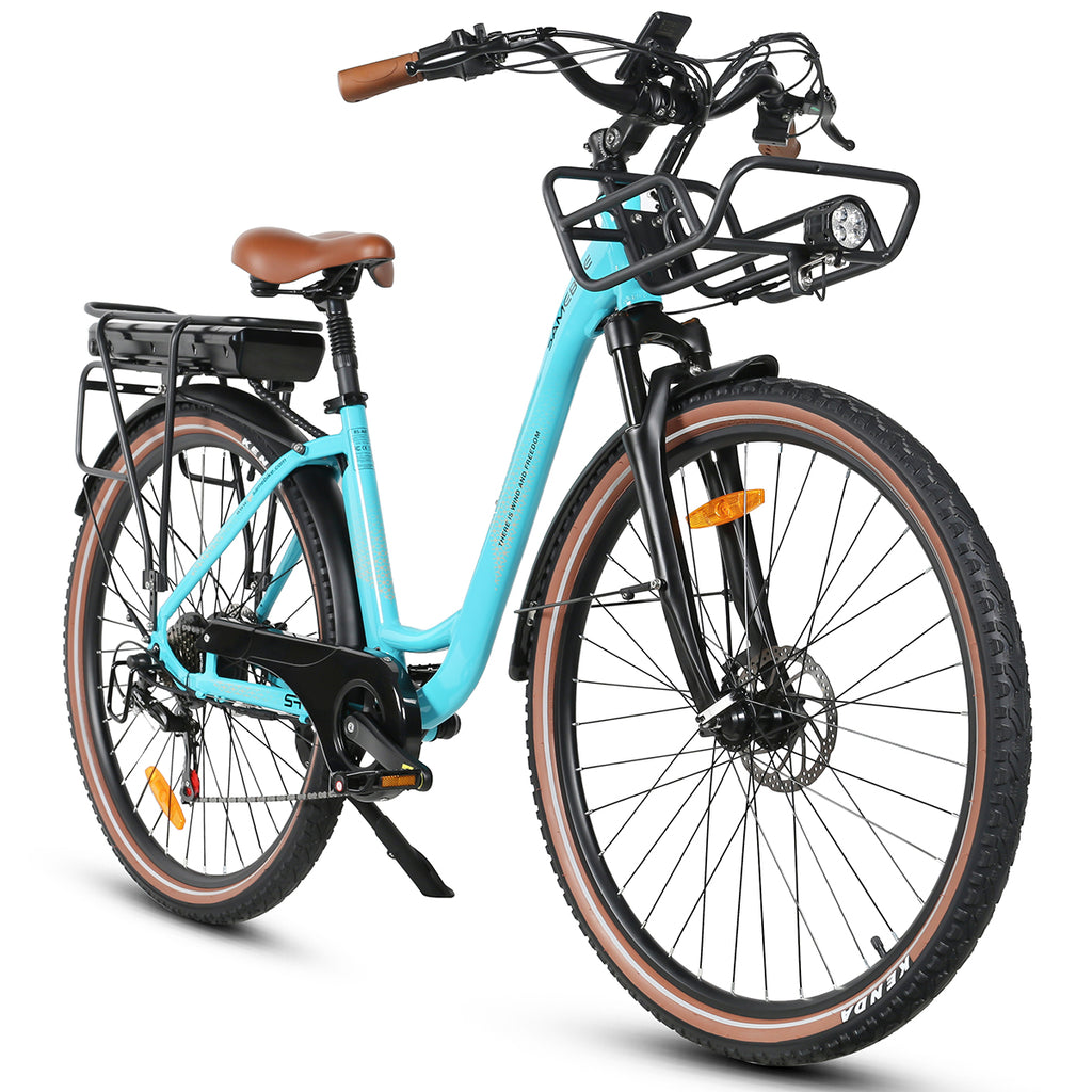 Vélo électrique SAMEBIKE RS-A07 - moteur 500W batterie 36V13Ah autonomie 40KM freins à disque mécaniques - Bleu Lac