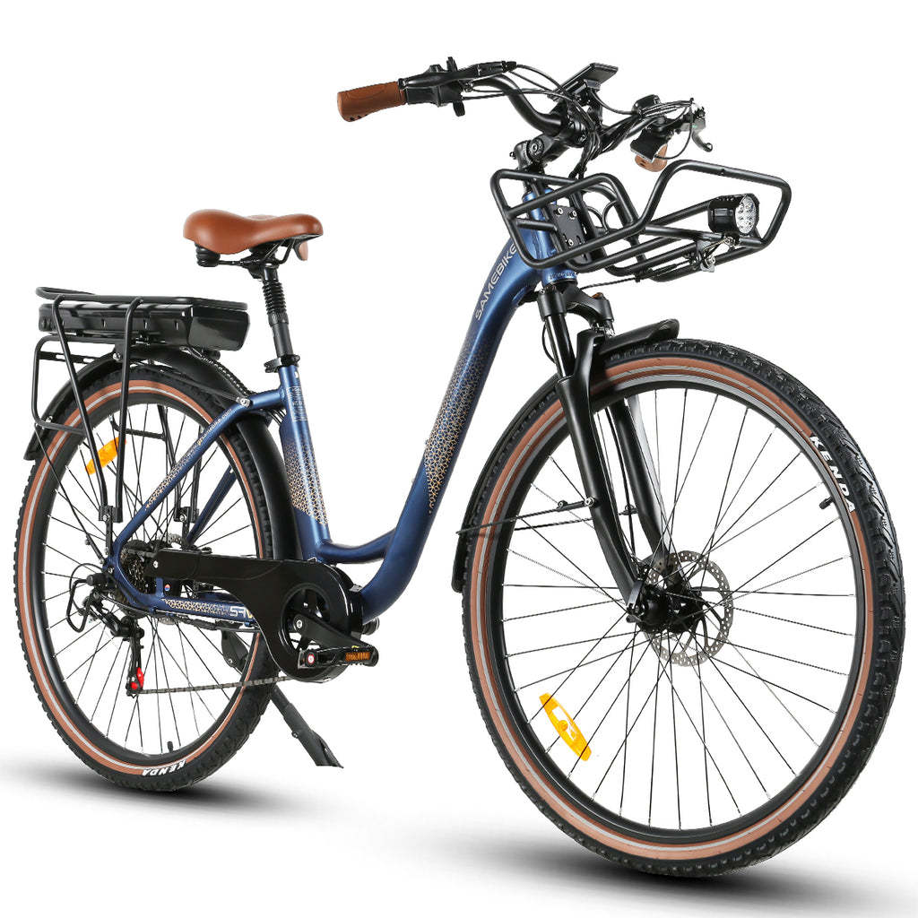 Vélo électrique SAMEBIKE RS-A07 - moteur 500W batterie 36V13Ah autonomie 40KM freins à disque mécaniques - Bleu Foncé