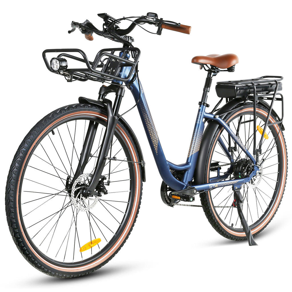 Vélo électrique SAMEBIKE RS-A07 - moteur 500W batterie 36V13Ah autonomie 40KM freins à disque mécaniques - Bleu Foncé