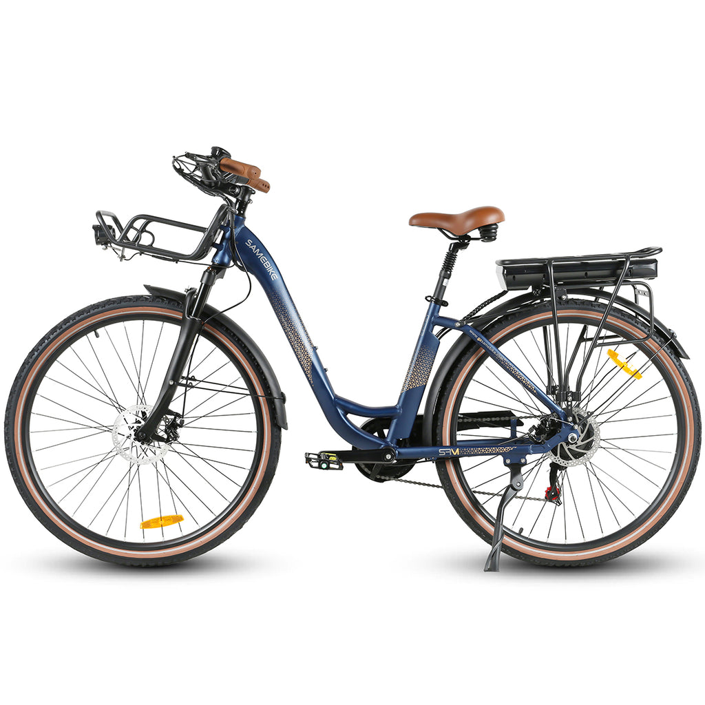 Vélo électrique SAMEBIKE RS-A07 - moteur 500W batterie 36V13Ah autonomie 40KM freins à disque mécaniques - Bleu Foncé