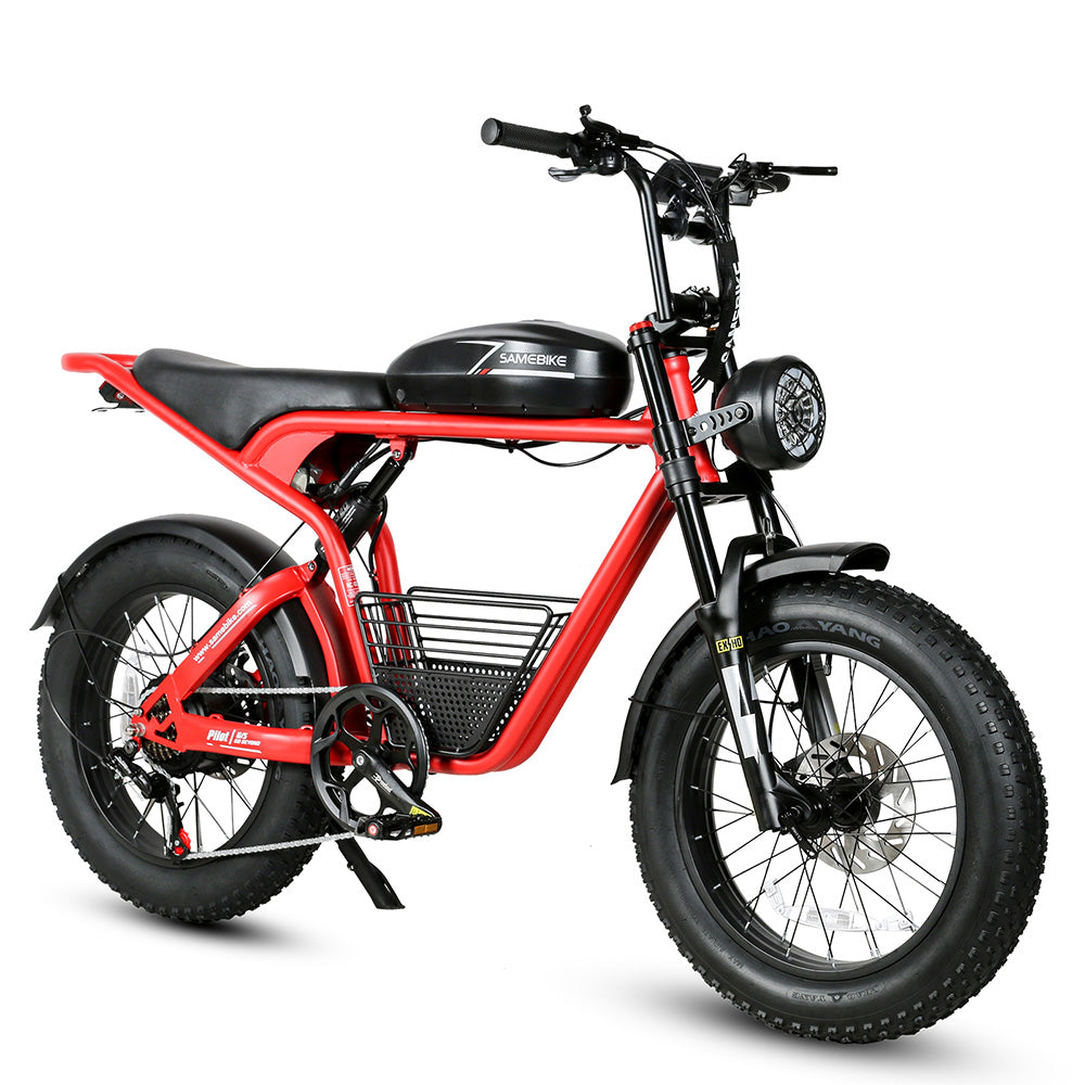 SAMEBIKE M20-I Vélo électrique - moteur 1200W batterie 48V18AH autonomie 65KM frein à disque hydraulique - Rouge