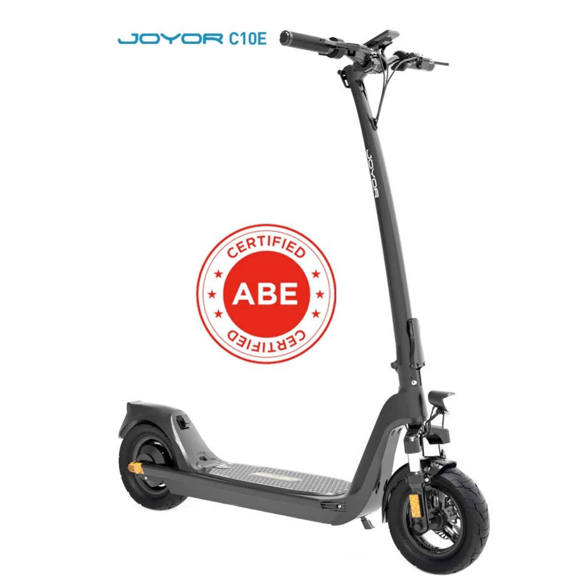 Trottinette Électrique JOYOR C10E - Moteur 500W Batterie  48V10.4AH Pneus de 10 Pouces Freins à Disqu Certifiée ABE Pliable  - Noir