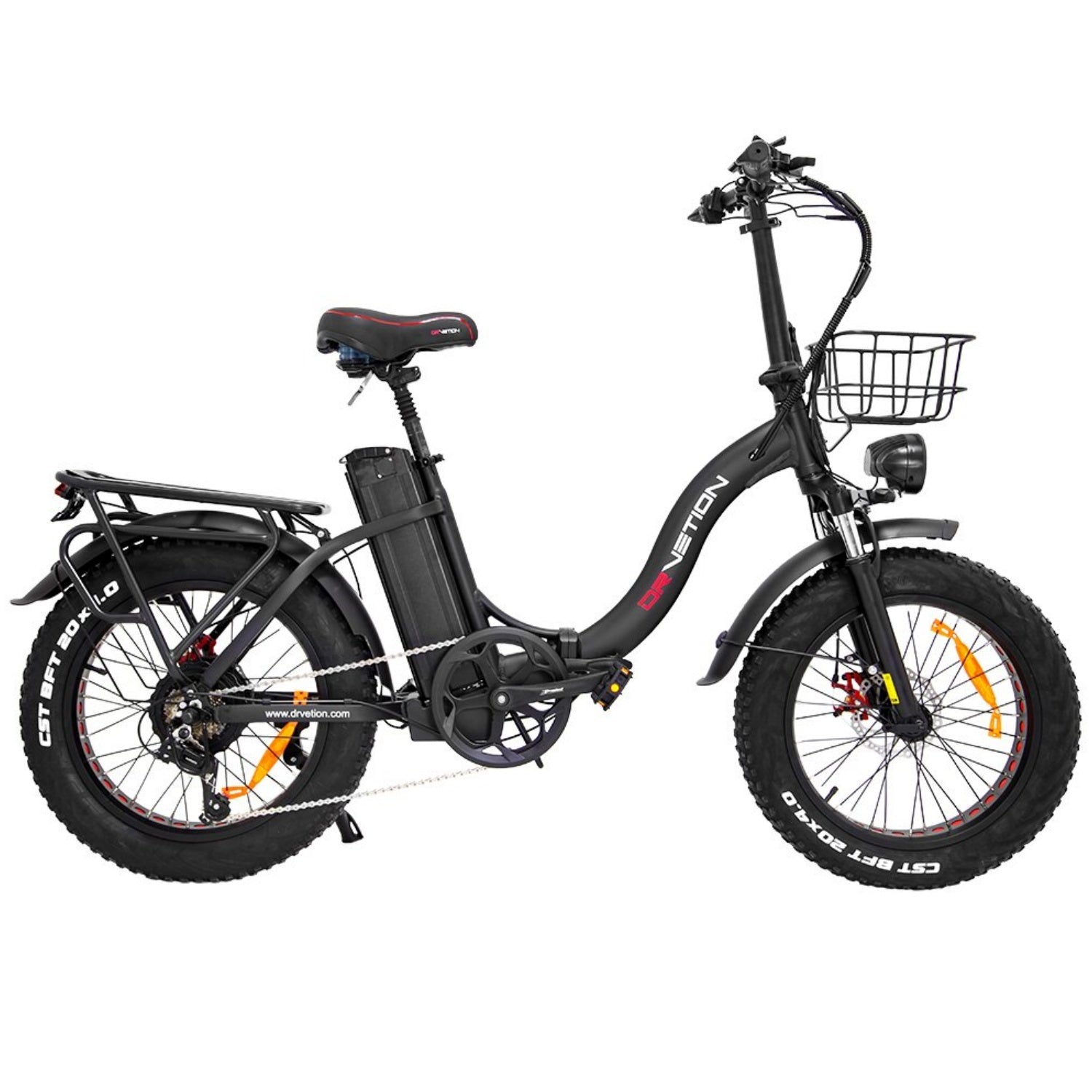 Vélo Électrique DrveTion CT20 - 20*4.0 Pouces Moteur 750W Batterie 48V15AH Frein à Disque  - Noir