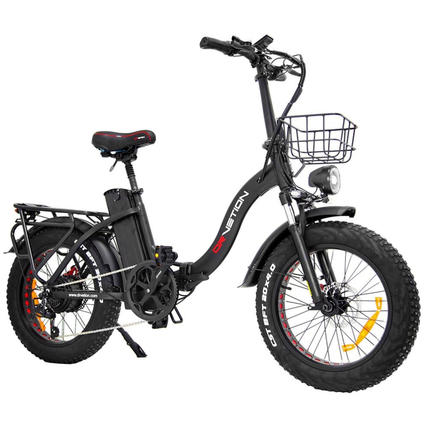 Vélo Électrique DrveTion CT20 - 20*4.0 Pouces Moteur 750W Batterie 48V20AH Frein à Disque  - Noir