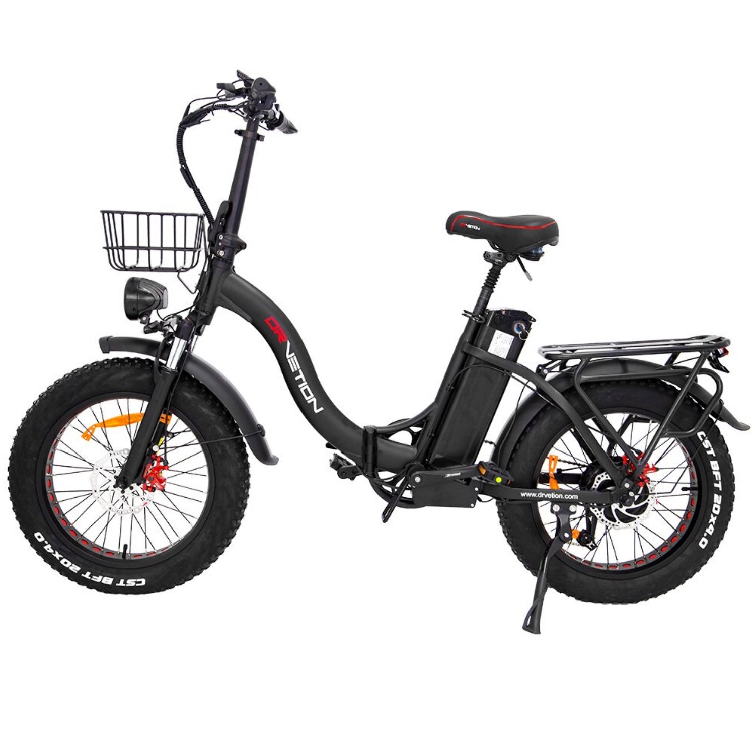 Vélo Électrique DrveTion CT20 - 20*4.0 Pouces Moteur 750W Batterie 48V15AH Frein à Disque  - Noir
