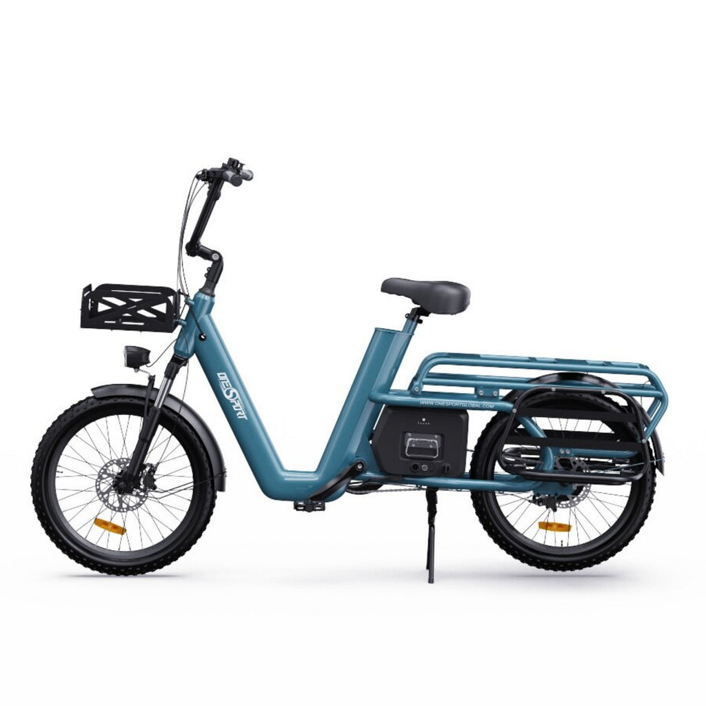 Vélo Électrique ONESPORT OT01 - Moteur 650W Batterie 48V27AH Roues de 20 Pouces Freins à Disque Hydraulique - Bleu