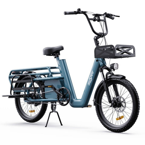 Vélo Électrique ONESPORT OT01 - Moteur 650W Batterie 48V27AH Roues de 20 Pouces Freins à Disque Hydraulique - Bleu