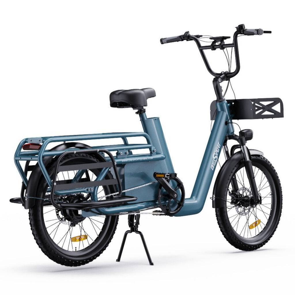 Vélo Électrique ONESPORT OT01 - Moteur 650W Batterie 48V27AH Roues de 20 Pouces Freins à Disque Hydraulique - Bleu